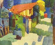 August Macke Haus im Garten oil